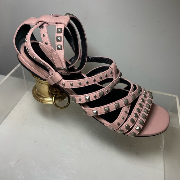 Saint Laurent Pink studded sandals sz 38 made in italy - Picture 5 of 15